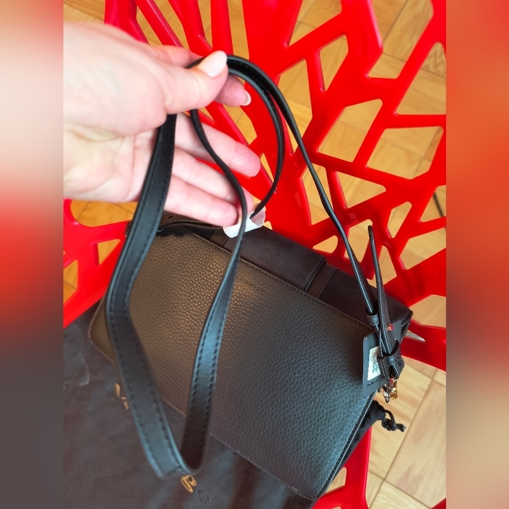 Mackage Effy Nubuck And Leather Black Bag NWT Dust Bag 11.5"W x 1.5"D x 7"H - Picture 14 of 14